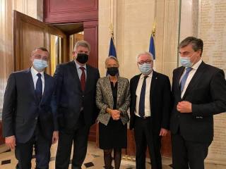 Hervé Dijols, Thierry Grégoire, Elisabeth Borne, Didier Chenet et Jean-Virgile Crance