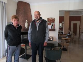 Isabelle et Bertrand Rousset, les gérants du Logis de Brou à Bourg-en-Bresse, dans leur...