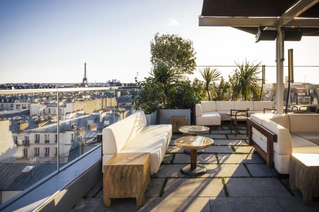 Le rooftop de l'hôtel La Fondation, à Paris