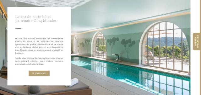 Spa sur le site internet du Château de Berne