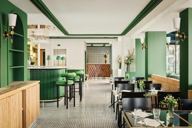 Le bar et le restaurant Le Luco, au rez-de-chaussée de l'hôtel Observatoire Luxembourg, à Paris (Ve).