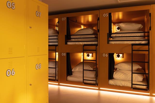 Un dortoir de l'hostel The People Lyon