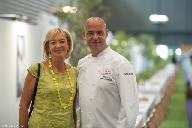 Marie-Odile Fondeur, directrice générale du Sirha et Jérôme Bocuse, président du concours.