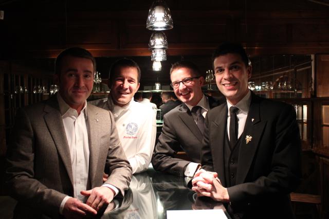 De gauche à droite: Serge Schaal, Nicolas Stamm, Thomas Hirtz et Yves Gander posent dans la boutique