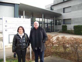 René Bonnel, chef de travaux au lycée Rabelais, et  Sylvie Tümpling, conseillère en formation...