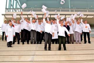 Les chefs présents à la 8e édition du Concours artistique national des métiers de bouche 2012,...