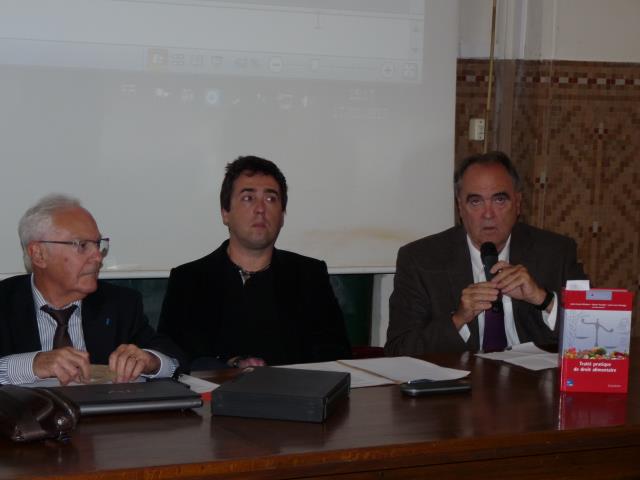 Jean-Louis Multon, Jean-Luc Viruéga et Henri Temple les trois coordonnateurs du traité pratique de droit alimentaire