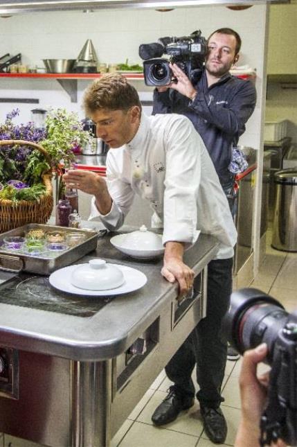 Jean Sulpice lors de l'enregistrement de Masterchef.