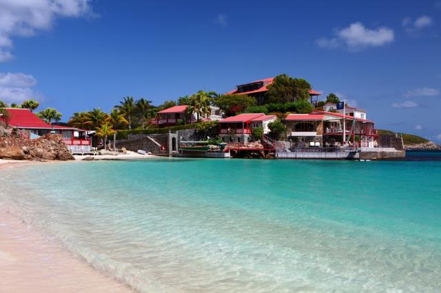 L'Eden Rock St Barths, vu depuis la plage.