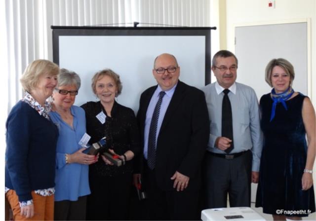 De gauche à droite : Brigitte Lecomte, Micheline Quintin, Jacqueline Fruh, Patrice Wattier, Jacques Poizot et Nathalie Hamon.