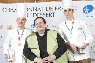 Jérémy Del Val, champion de France Professionnels,  Philippe Conticini, président des jurys et...