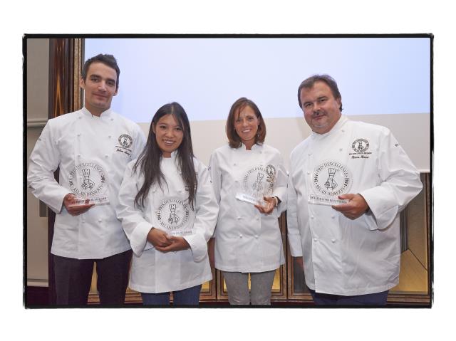 Les lauréats 2014 : Julien Alvarez, Thi-Yen N'Guyen, Claire Heitzler et Pierre Hermé.