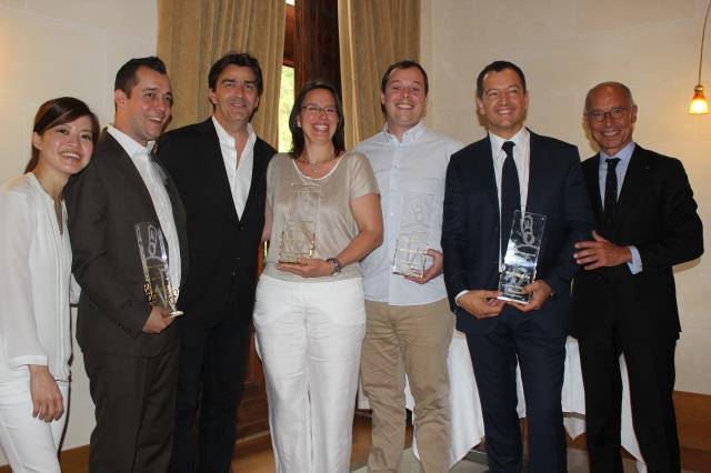 Le 28 juin, Yannick Alléno et Hervé Fleury ont remis les Trophées Bocuse & Co 2014 a quatre entrepreneurs diplômés de l'Institut Paul Bocuse.