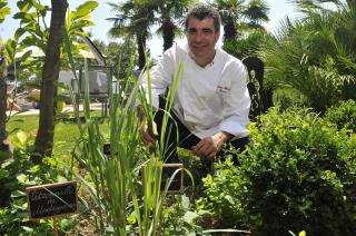 Jérôme Héraud au coeur du jardin du Cantemerle