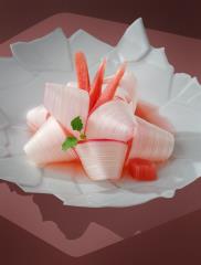 Mousse de brebis au miel de fleur, rhubarbe dans tous ses états