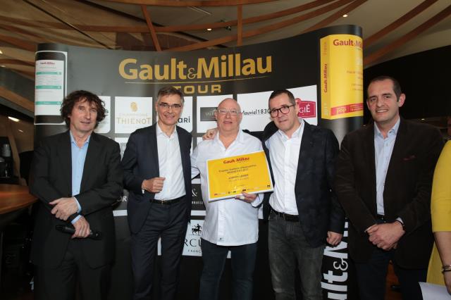 Marc Esquerré (Rédacteur en chef des guides Gault&Millau), Côme de Chérisey (Directeur général et Directeur de la rédaction Gault&Millau), Joseph Leiser (La Tradition d'Aujourd'hui et Chef du restaurant Au Zahnacker), Nicolas Stamm (Chef du restaurant La 