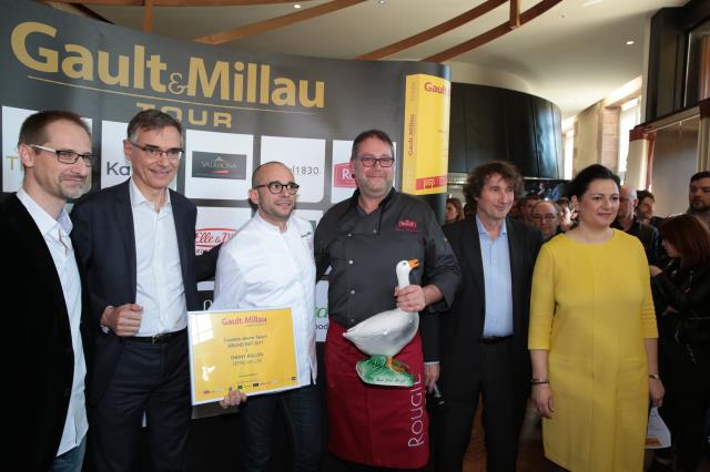 Julien Binz (Chef du restaurant Julien Binz), Côme de Chérisey (Directeur général et Directeur de la rédaction Gault&Millau), Thony Billon (Jeune Talent et Chef du restaurant Verte Allée), Un représentant de la société Rougié, Marc Esquerré (rédacteur en 