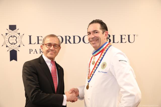 Mr André Cointreau Président de Cordon Bleu International et Fabrice Prochasson.