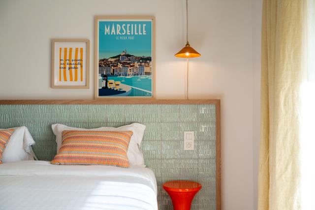 Chambre du Soléo Prado à Marseille, dont l'ouverture est prévue en juin prochain. 