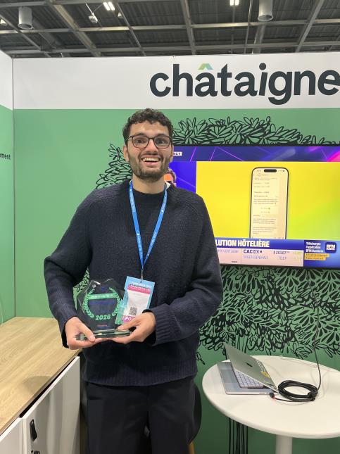 Ilan Varasteh, co-fondateur de Châtaigne, lauréat de l'Award Expérience client sur Food Hotel Tech