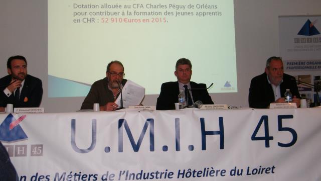 Le bureau de l'Umih 45 : Pierre Emmanuel Degenne, Jean-Louis Jama, Thierry Grégoire, Gilbert Guttin