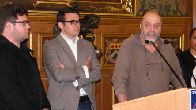 Jean-Christophe Bergamino, vice-président Umih 45, Olivier Geffroy, adjoint au maire et Jean-Louis Jama, présiudent de l'Umih 45