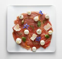 Carpaccio de thon.