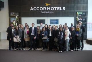 Les étudiant du Master Manager Hôtelier au siège d'AccorHotels