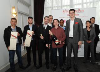 Les Jeunes Talents des régions Île-de-France, Centre, Est et Nord avec l'équipe du Gault&Millau.