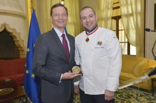 Emmanuel Bonne, Ambassadeur de France au Liban et Guillaume Gomez, chef des cuisines de l'Elysée et...
