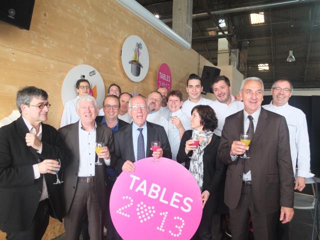 Autour de Daniel Conte et Isabelle Bremond (BdR Tourisme), Jean François Chougnet (MP2013), Jean-Louis Bayol  et Paul Nicolaï (UMIH), Lionel Levy et des chefs de Gourméditerranée.