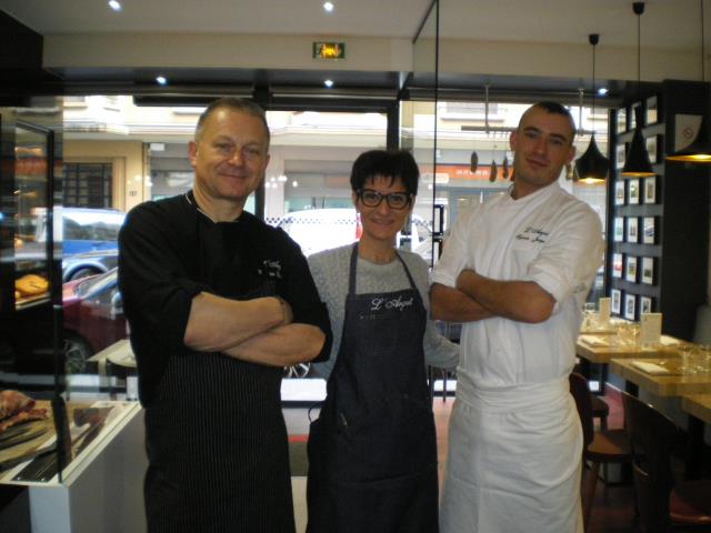 Philippe Chouquet, sa femme Audrey, et le chef Sylvain Jacquenod