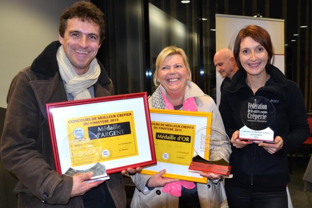 les  lauréats: Olivier Lazennec, Isabelle Raphalen, Catherine Beuzit