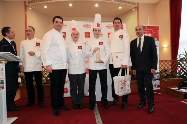 Jean-François Piège, Marie Robert, Cyndie Guillot, Eric Paul et Patrick Pétard, directeur général de Lactalis CHF.