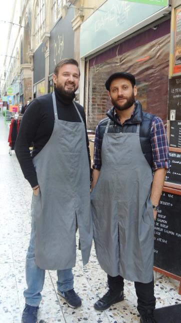 Damien Dubus (à gauche) et Nicolas Riquier (à droite) ont lancé les cantines d'entreprise éphémères Resteaubureau.