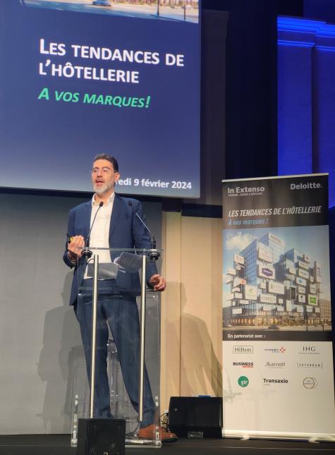 Olivier Petit, associé In Extenso TCH, a présenté le bilan de l'année 2023 pour le marché hôtelier. 