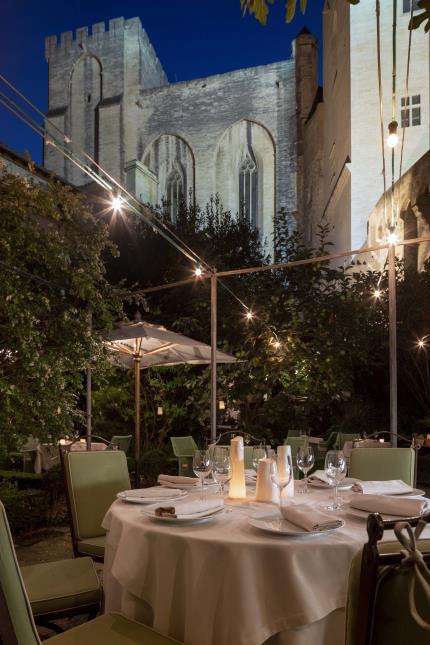 Le restaurant étoilé de La Mirande, à Avignon. 