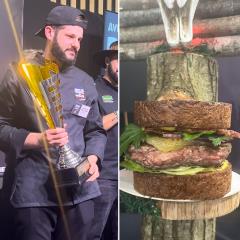 Anthony Pautrat est le vainqueur de la Coupe de France du burger by Socopa 2024 avec son burger...