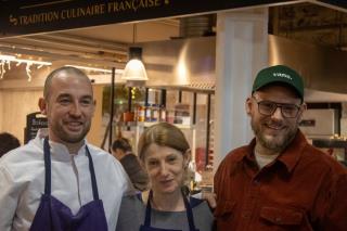 Quentin Muzart, Astghik et Olivier Turuani (de gauche à droite) sont les trois nouveaux chefs incubés au FoodCub. 