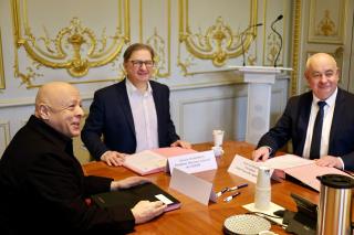 Thierry Marx président confédéral Umih, Sylvain Wesserman pdg Ademe et Alain Guillout président Umih Nouvelle Aquitaine