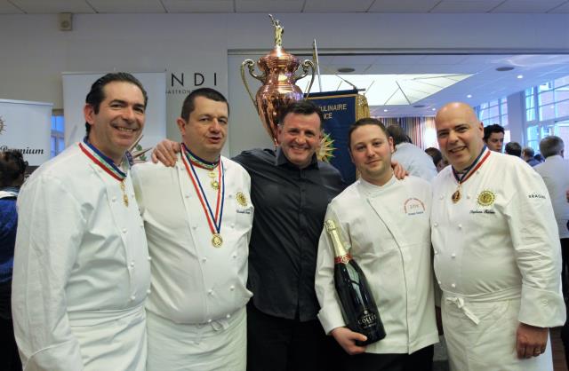 Fabrice Prochasson, Christophe Marguin, Gérard Sallé, le vainqueur 2016 Romain Schaller et Stéphane Buron.