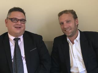 De gauche à droite : Lionel Tarrius, partner du cabinet Human Wealth, et Nicolas Page, directeur...