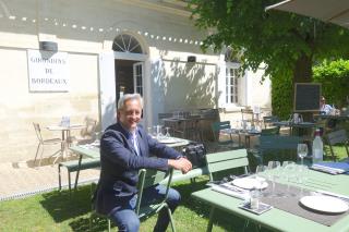 Nicolas Lascombes dans son jardin au coeur du club sportif des Girondins de Bordeaux, nom de la...