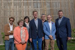 Les visages de l'UNIH 49, avec Hervé Guérinel (président des cafetiers), Stela Bouret...