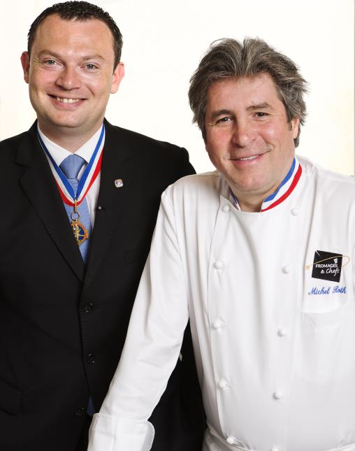 Frédéric Kaiser, MOF maître d'hôtel, du service et des arts de la table, et Michel Roth, MOF cuisine et Bocuse d'or.