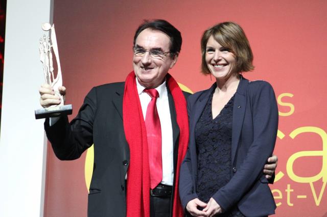 Louis Le Duff est accompagné de Anne-Marie Kermarrec, directrice de recherche au centre Inria Rennes – Bretagne Atlantique, marraine de la soirée des Oscars.