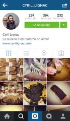 Le compte Instagram du chef Cyril Lignac