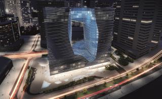 Le Melia Hotel Opus Dubai est signé Zaha Hadid.