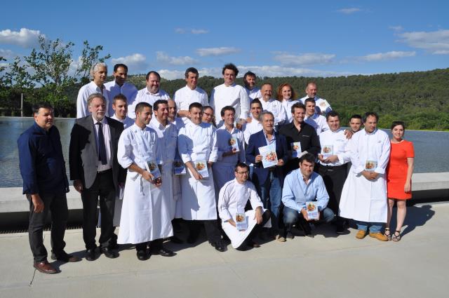 De nombreux chefs réunis autour de Jacques Gantié et Matthieu Cosse, directeur du Château La Coste.