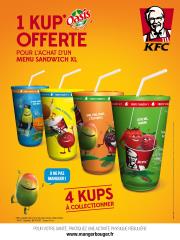 L'opération estivale de KFC : un menu acheté, un verre Oasis offert.